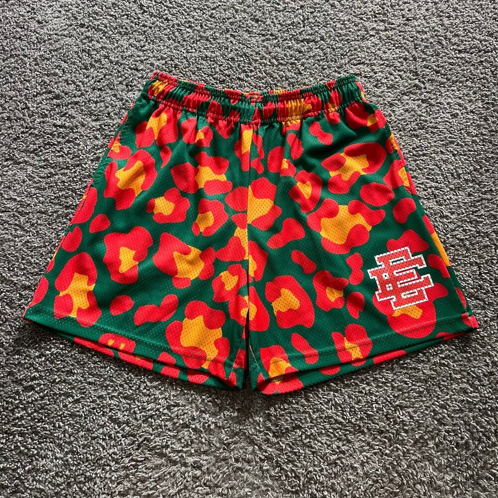 Eric Emanuel Ee Basic Core Shorts Mesh Green Chee… - image 1